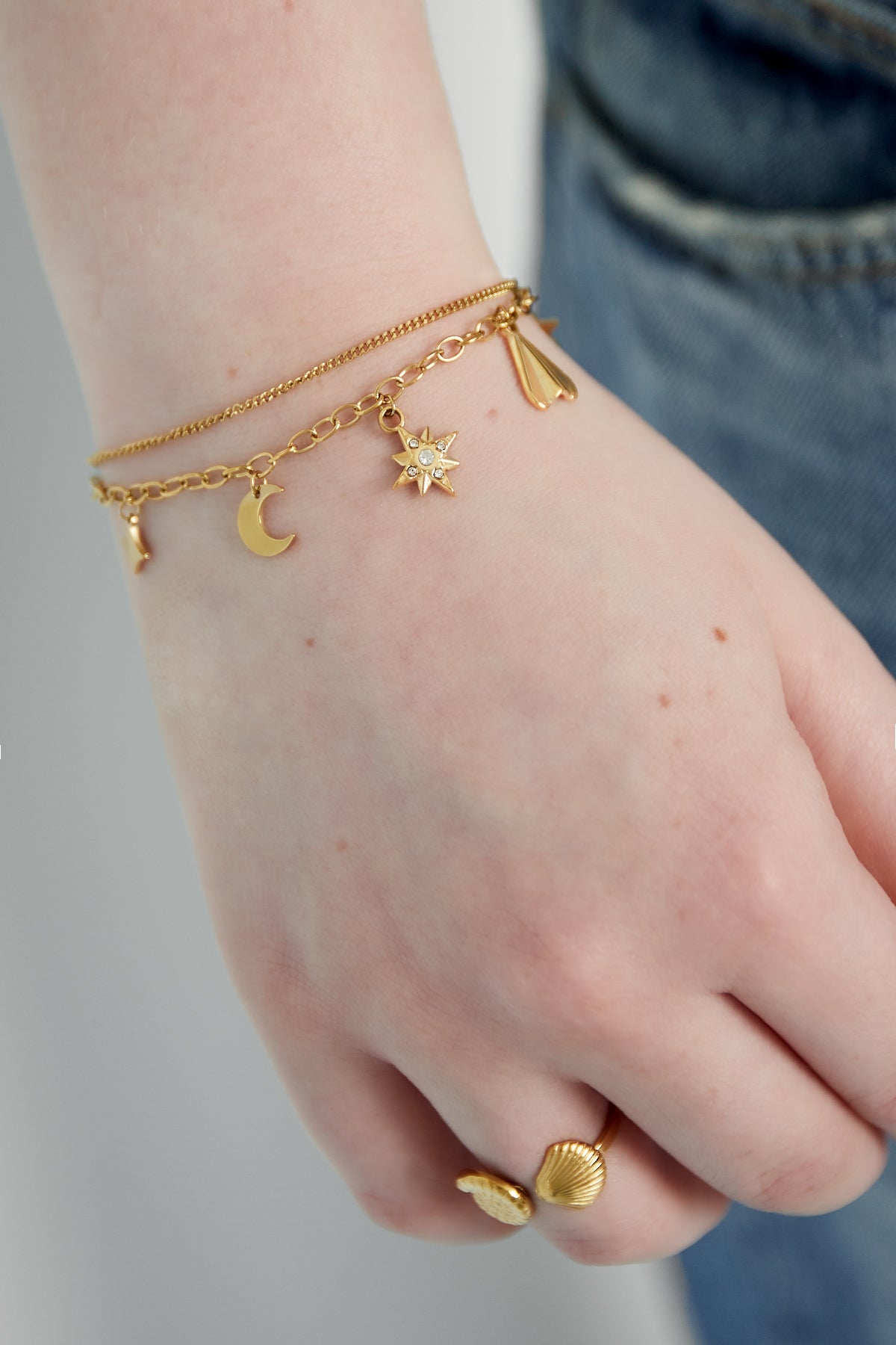 charm-armband himmlischer farbton