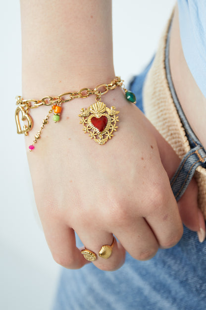 Charm-Armband Milagros Herz 