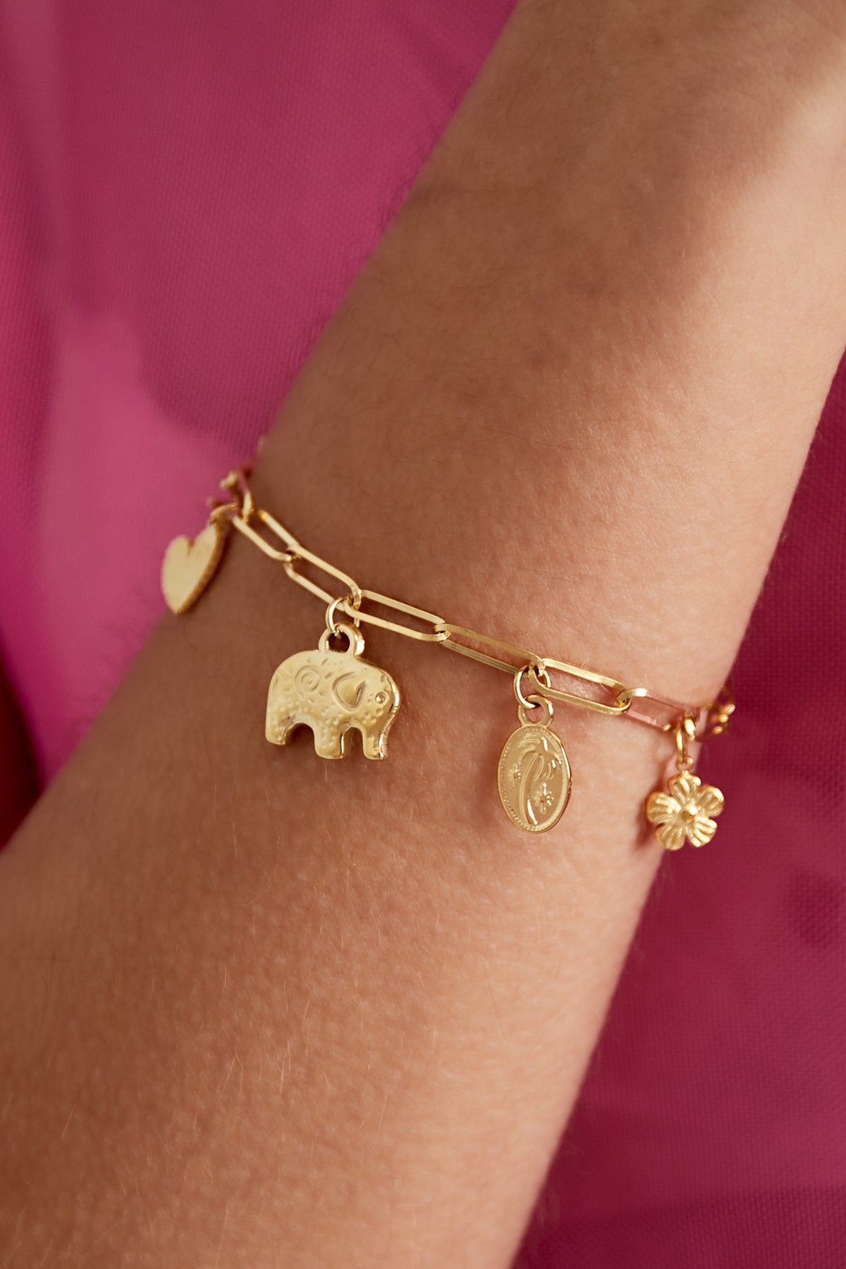 charm-armband strandmädchen - goldfarben