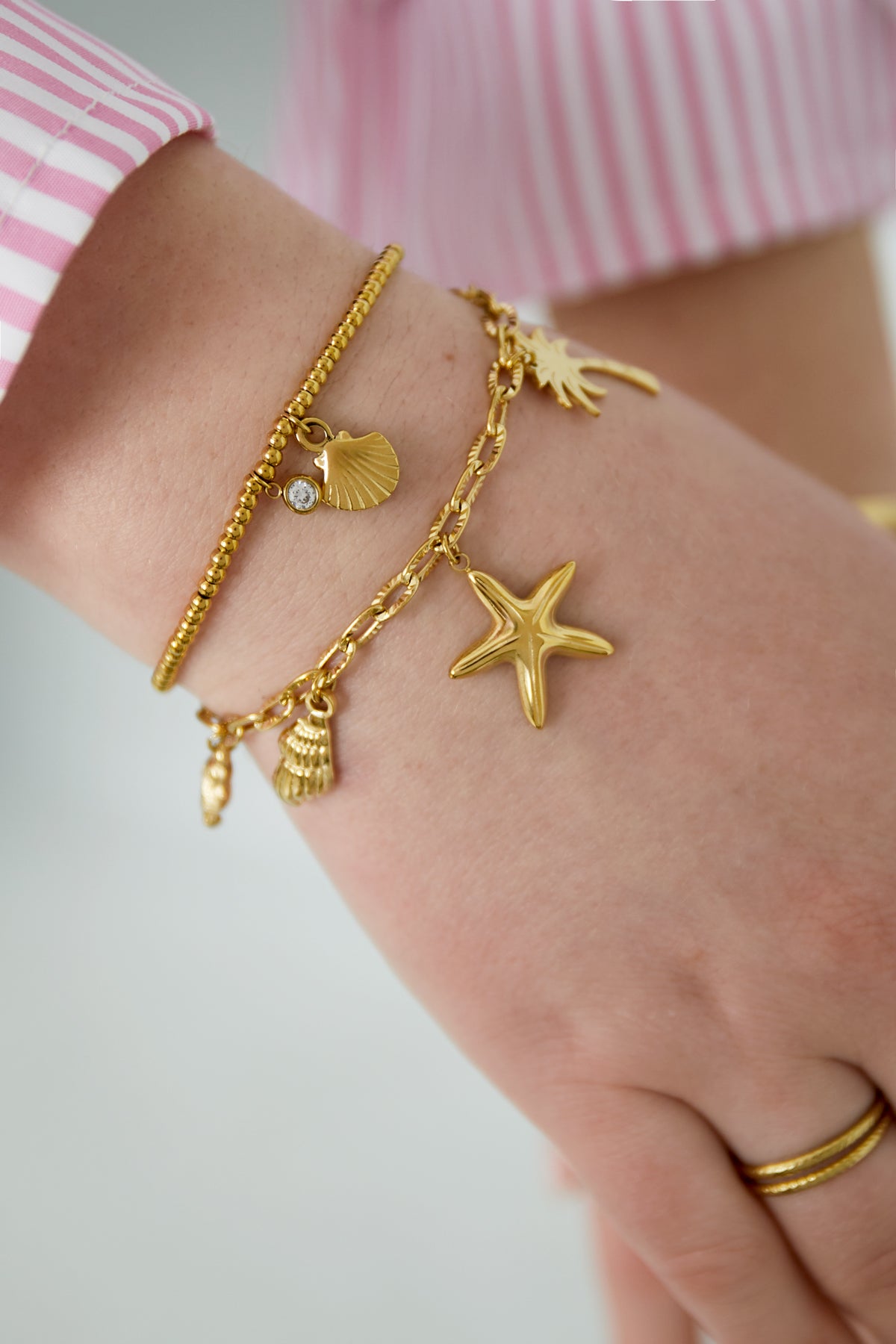 ocean escape armband - goldfarben