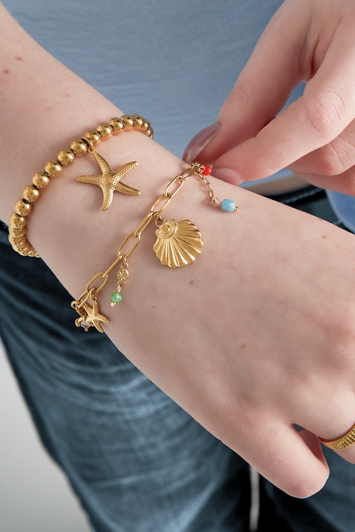 armband strand fürs leben - goldfarben