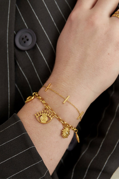 Charm-Wunderland-Armband - Goldfarben