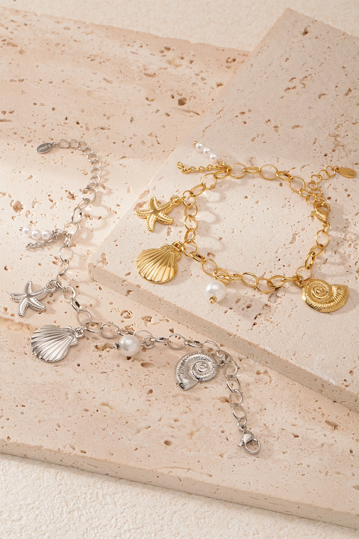 beach vibe armband - silberfarben
