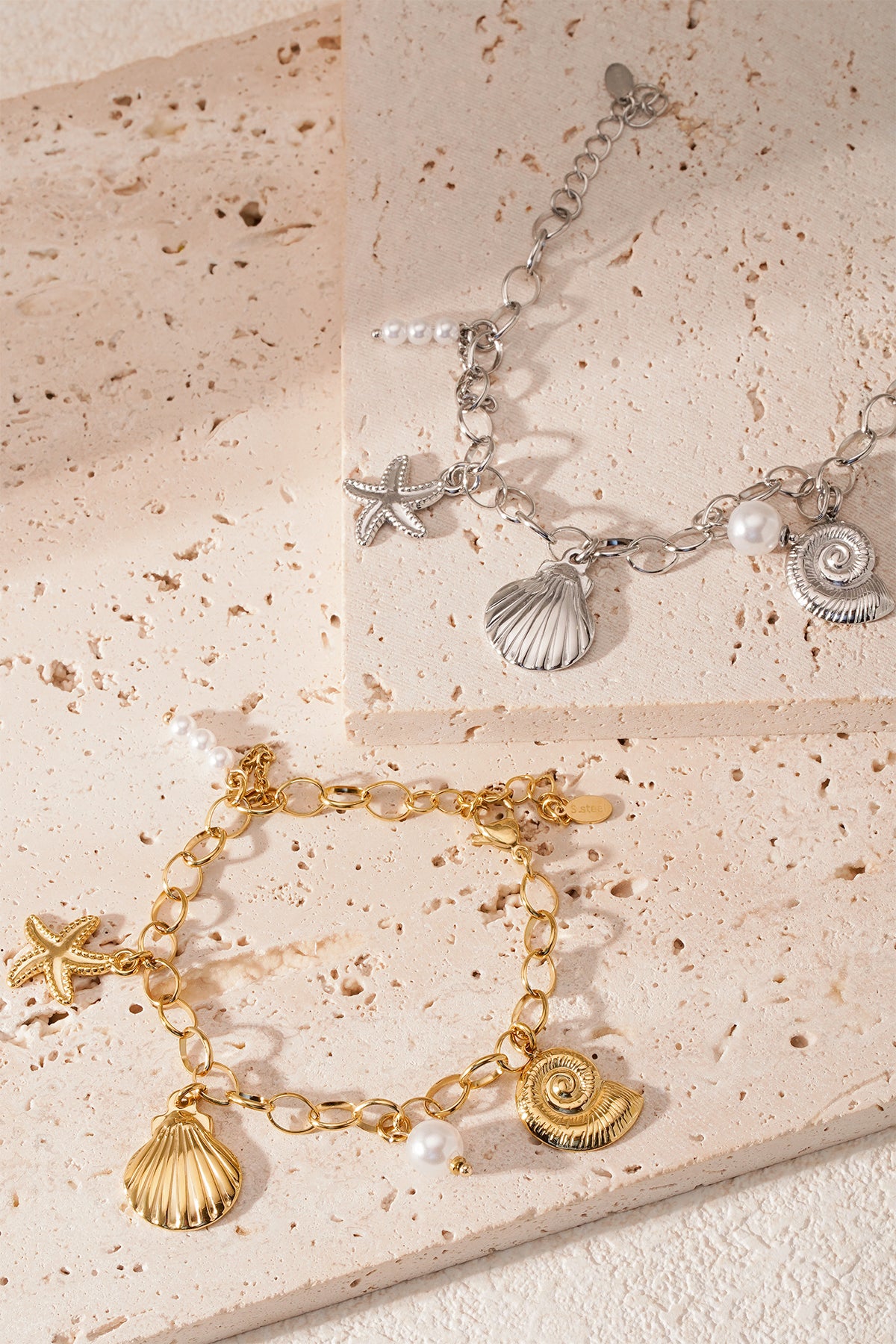 beach vibe armband - silberfarben