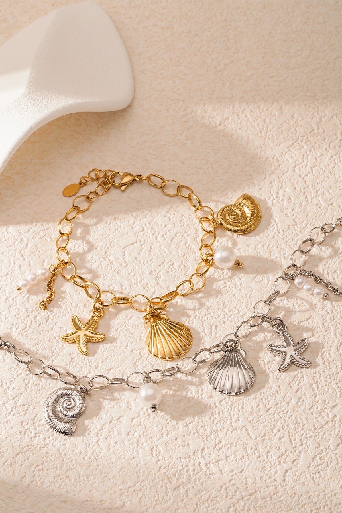 beach vibe armband - silberfarben