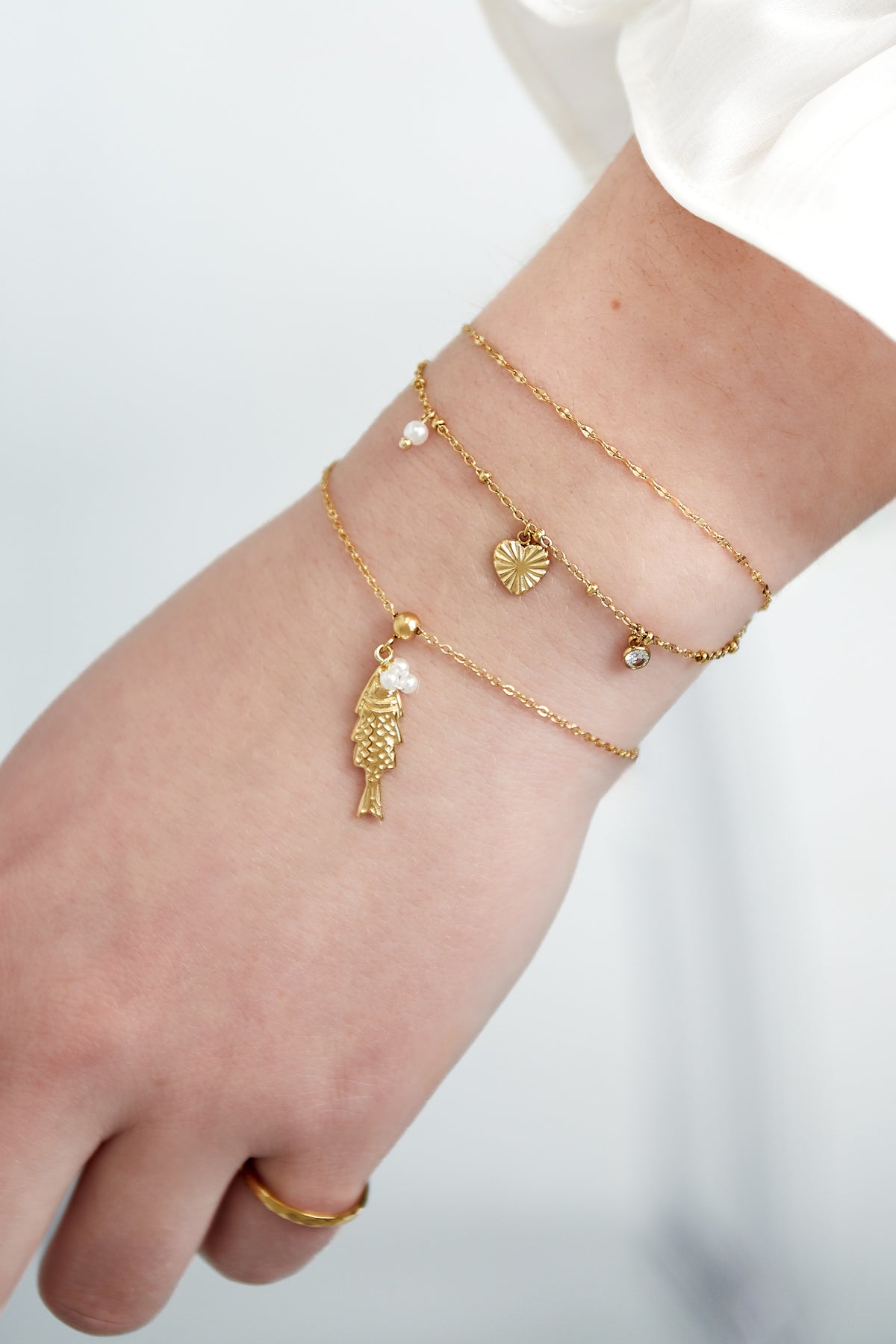 love love love armband - silberfarben