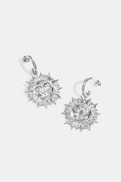 Damen Ohrhänger Sonne Casual | Edelstahl | Goldfarbe & Silberfarbe