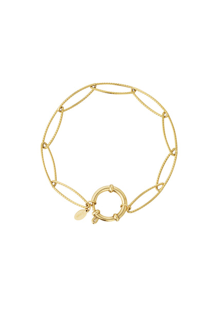 Damen Armband Kette Alltag | Edelstahl | Goldfarbe