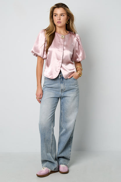 Damen Top Kurzarm Elegant | Polyester | Mehrfarbig