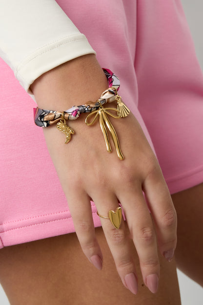Edelstahl-Charm-Armbänder mit Schleife und Knoten, lässig, täglich, einfache Serie, Damenschmuck