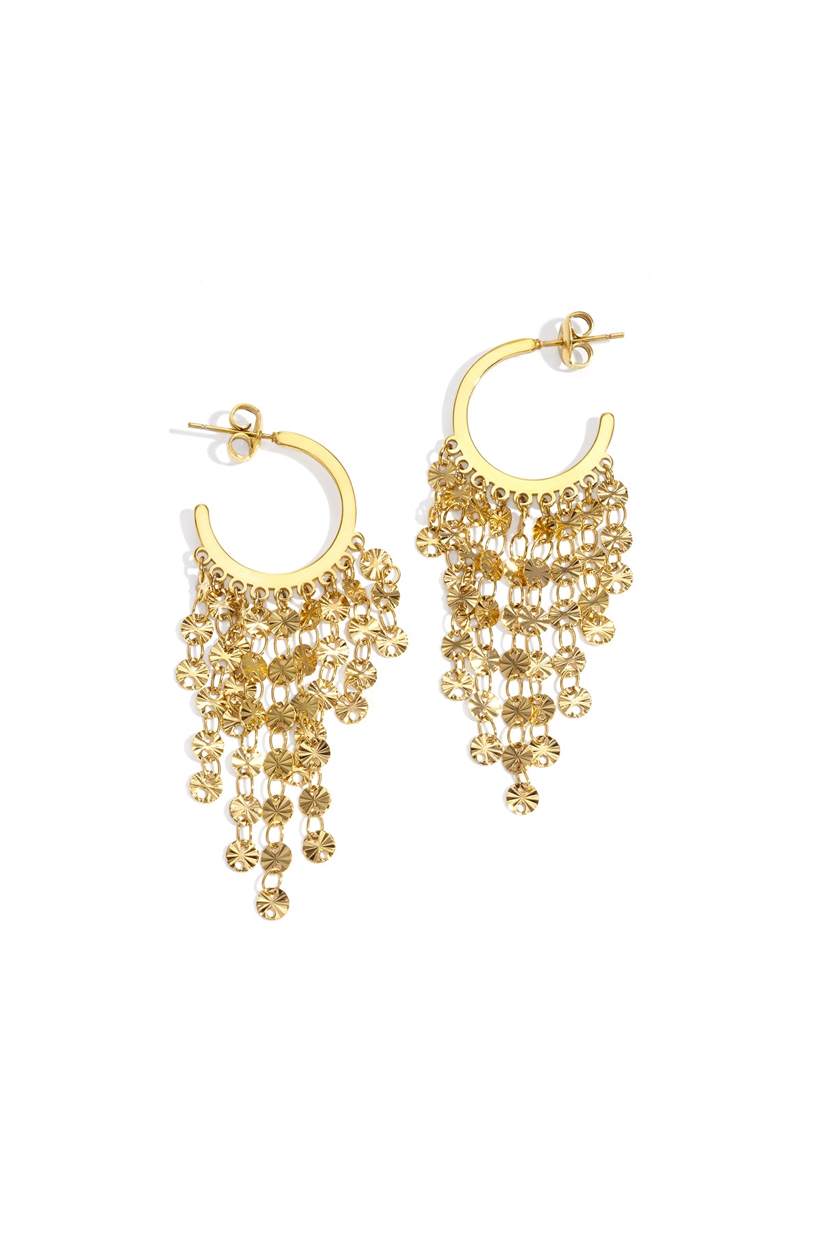 Damen Ohrringe Quaste | Edelstahl 304S | Silberfarbe