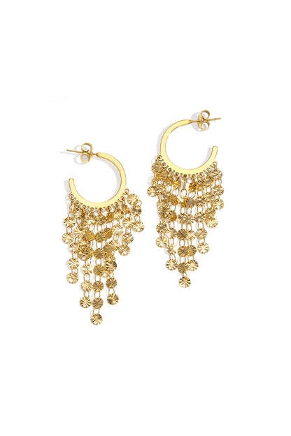 Damen Ohrringe Quaste | Edelstahl 304S | Silberfarbe