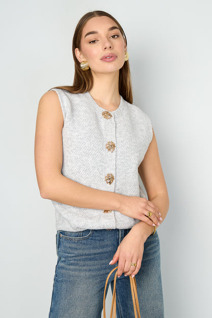 Damen Weste Gestrickt Edel | Polyester | Mehrfarbig
