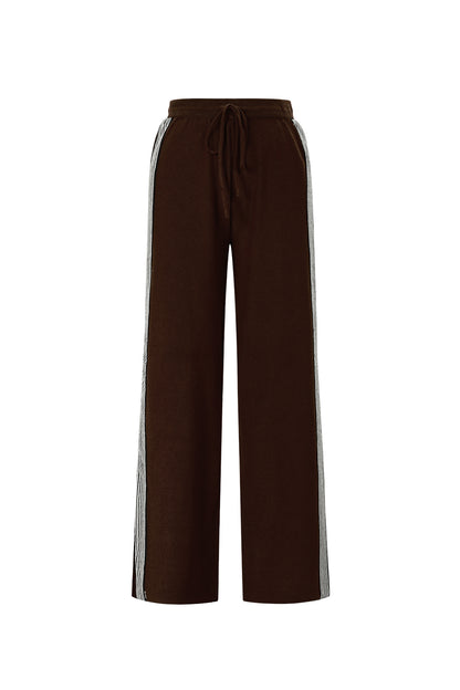 Damen Strickhose Streifen | Baumwollstrick | Mehrfarbig