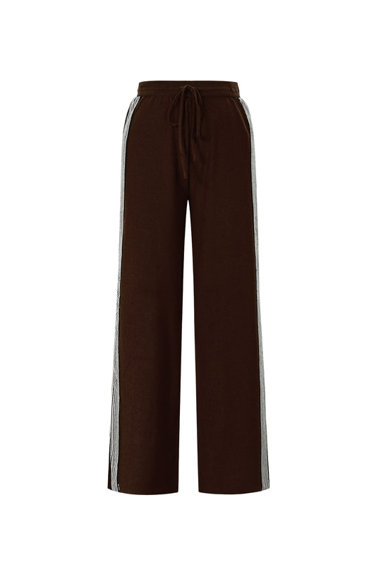 Damen Strickhose Streifen | Baumwollstrick | Mehrfarbig
