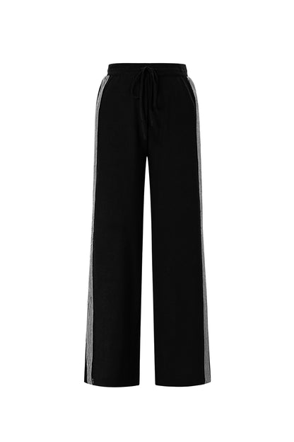 Damen Strickhose Streifen | Baumwollstrick | Mehrfarbig