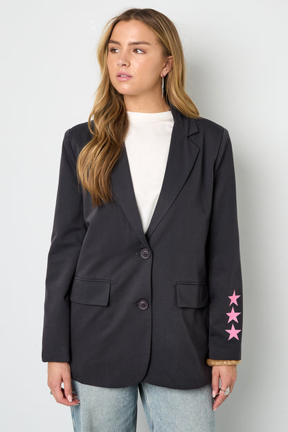 Damen Anzug Set Gewebt | Polyester | Grau & Dunkelblau
