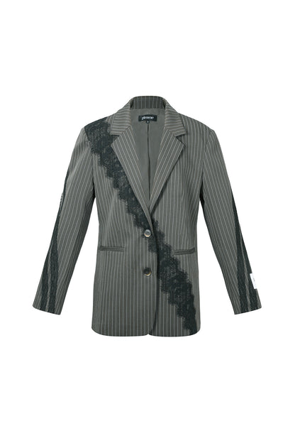 Damen Anzug Set Spitzenpaneel | Polyester | Mehrfarbig