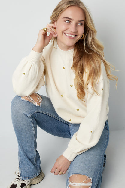 Damen Strickpullover Herzog Muster | Acryl | Mehrfarbig