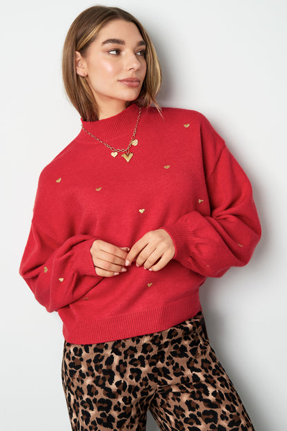 Damen Strickpullover Herzog Muster | Acryl | Mehrfarbig