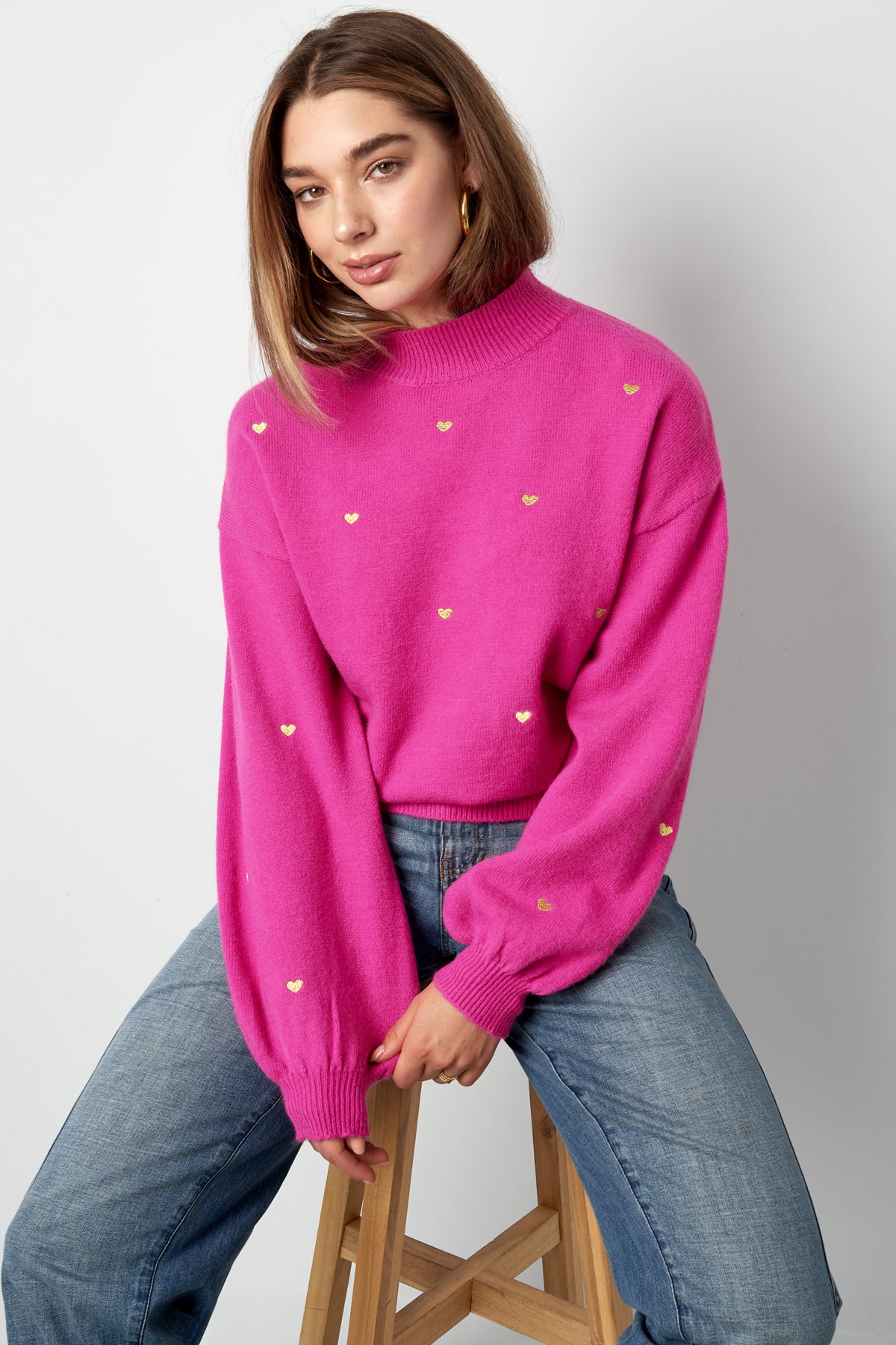 damen strickpullover herzog muster | acryl | mehrfarbig
