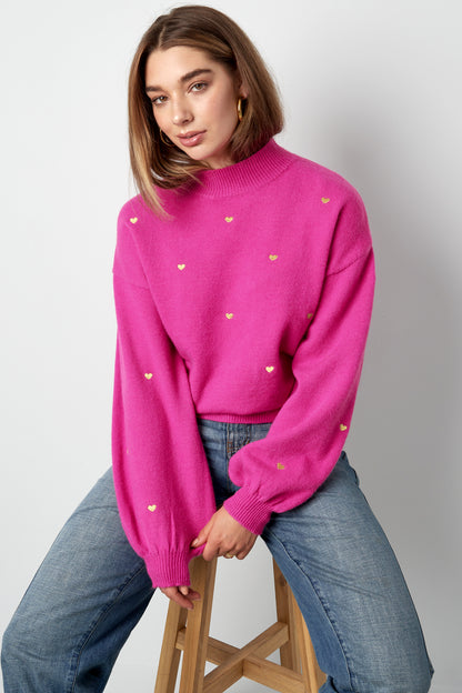 Damen Strickpullover Herzog Muster | Acryl | Mehrfarbig