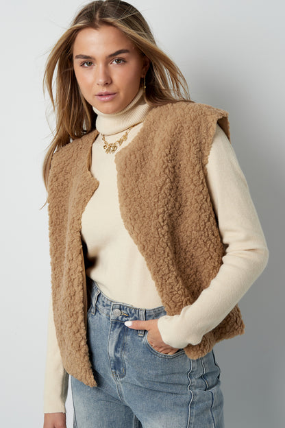 Damen Weste Vollton Gewebte Struktur | Polyester | Mehrfarbig