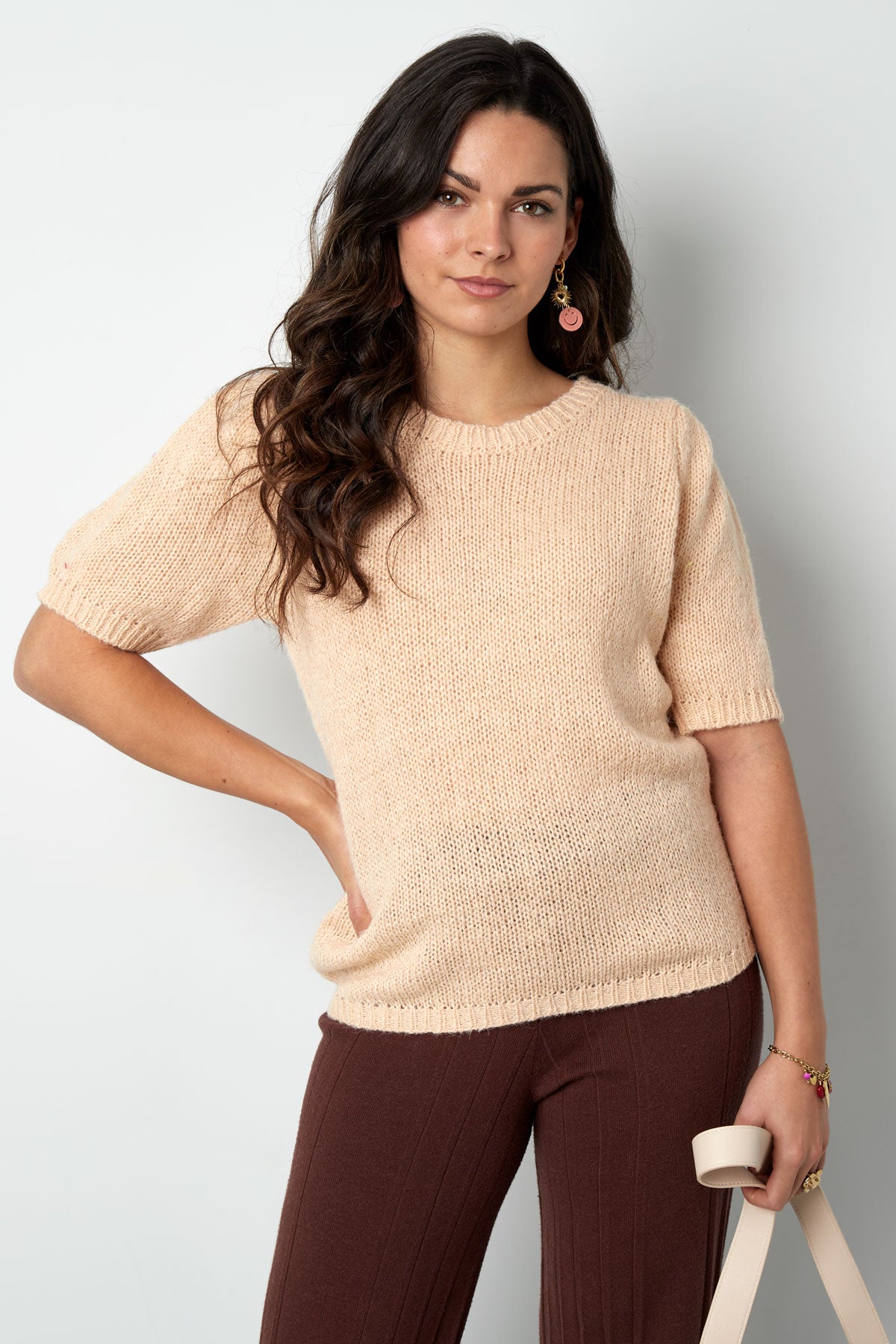 Damen Top Gestrickt Rückenband | Nylon | Mehrfarbig