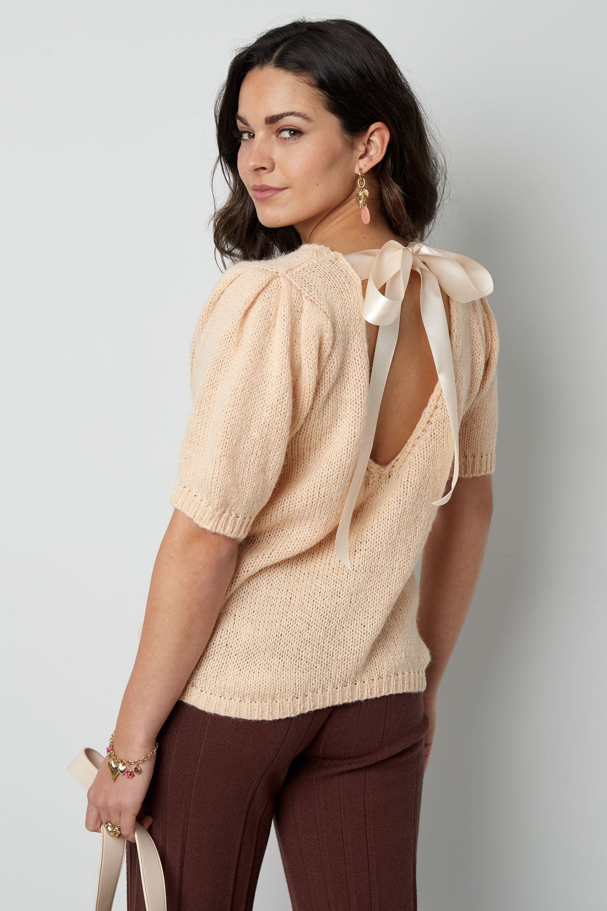 Damen Top Gestrickt Rückenband | Nylon | Mehrfarbig