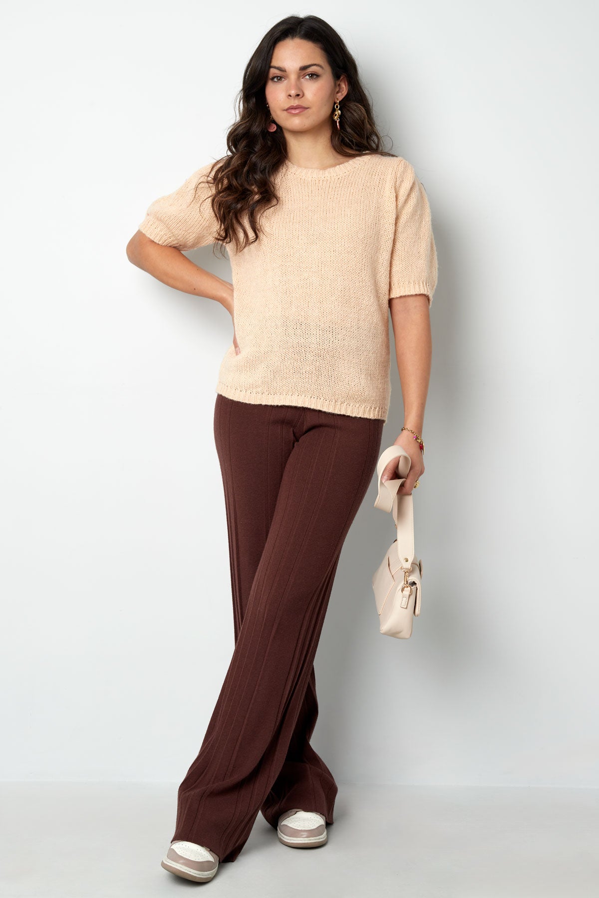 damen top gestrickt rückenband | nylon | mehrfarbig
