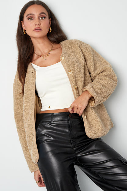 Damen Teddymantel Luxus | Polyester | Mehrfarbig