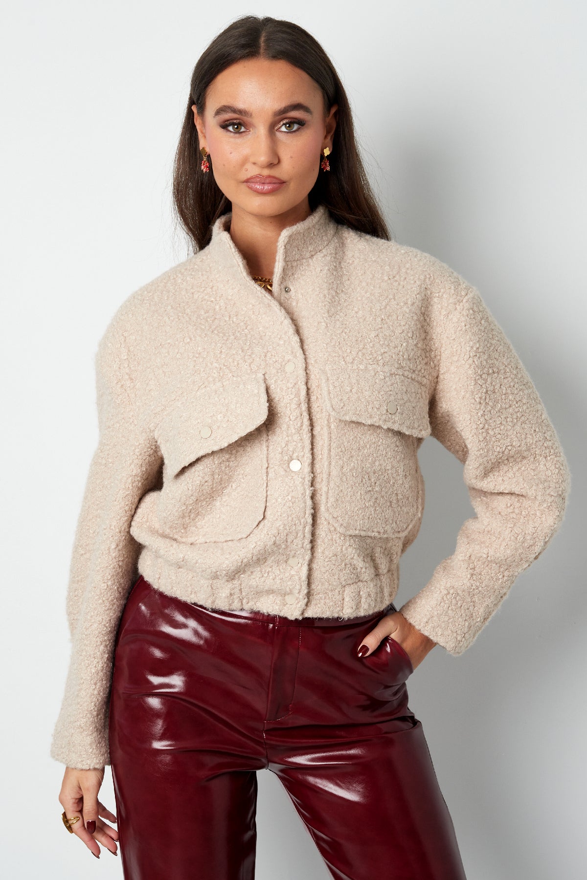 Damen Jacke Herbst Winter | Polyester | Mehrfarbig