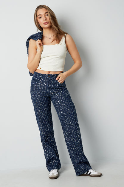 Damen Jeans Pailletten | Denim | Hellblau