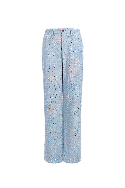 Damen Jeans Pailletten | Denim | Hellblau