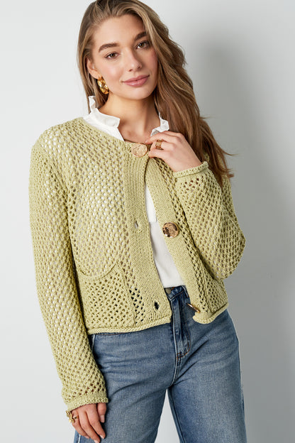 Damen Cardigan Gestrickt Classic | Polyester | Mehrfarbig