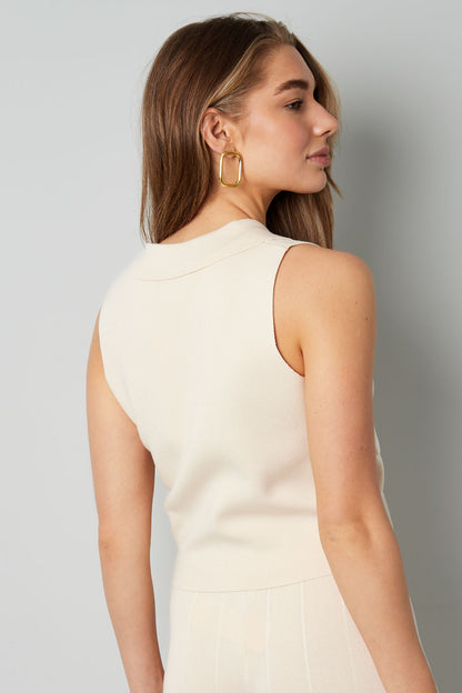 Damen Top V-Ausschnitt Knopfleiste | Viskose | Mehrfarbig