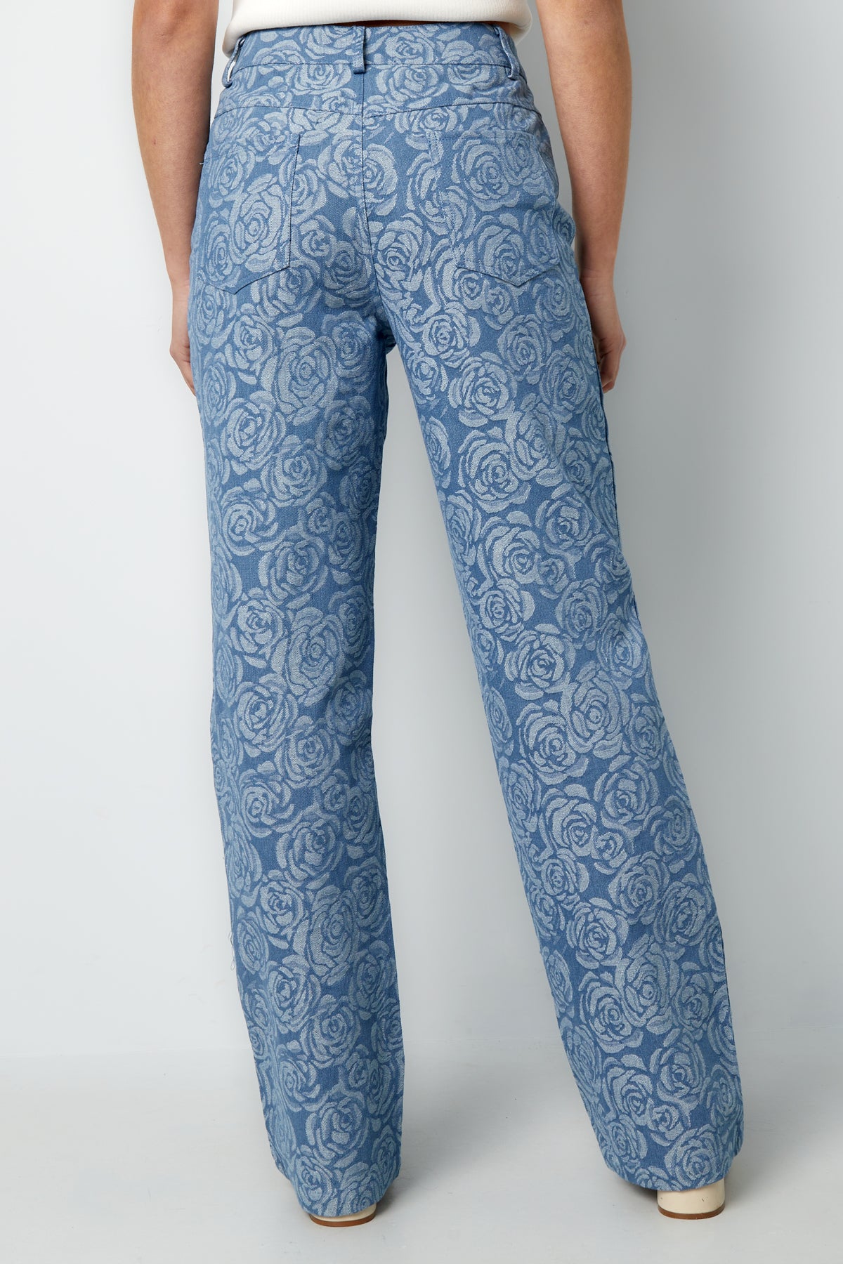 damen hose blumenmuster | baumwolle | mehrfarbig