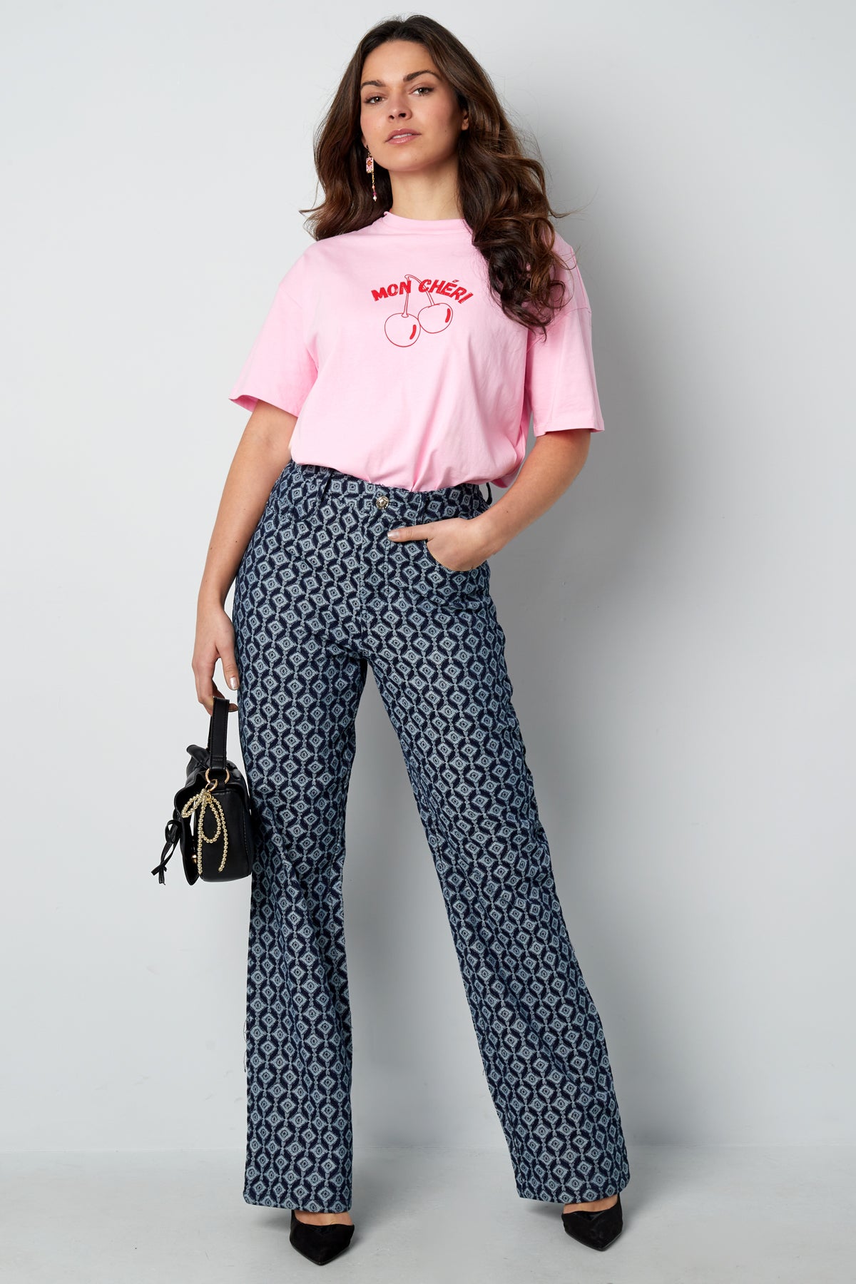 Damen Hose Geometrisch | Baumwolle | Mehrfarbig