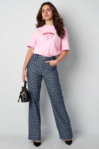 Damen Hose Geometrisch | Baumwolle | Mehrfarbig