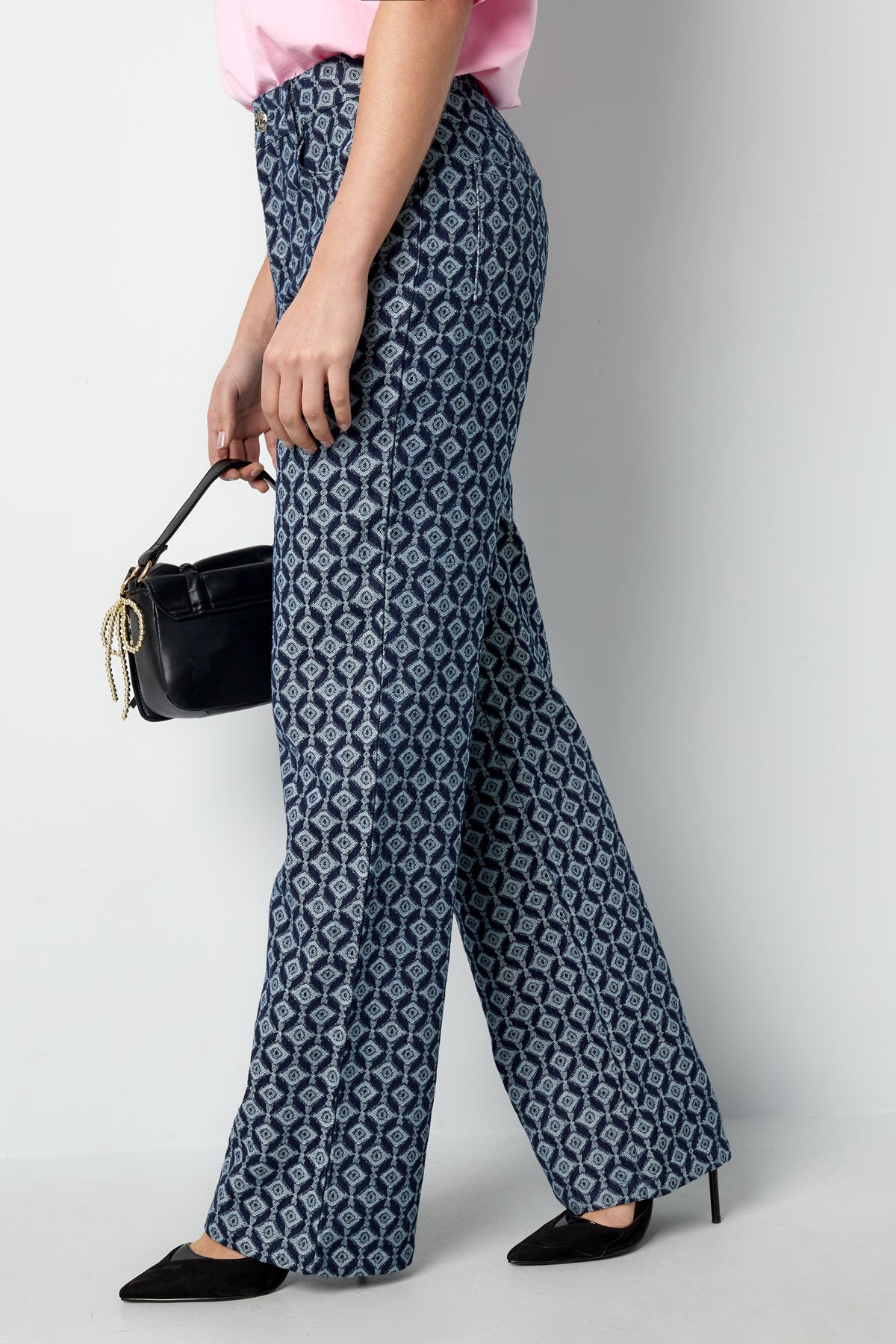 damen hose geometrisch | baumwolle | mehrfarbig