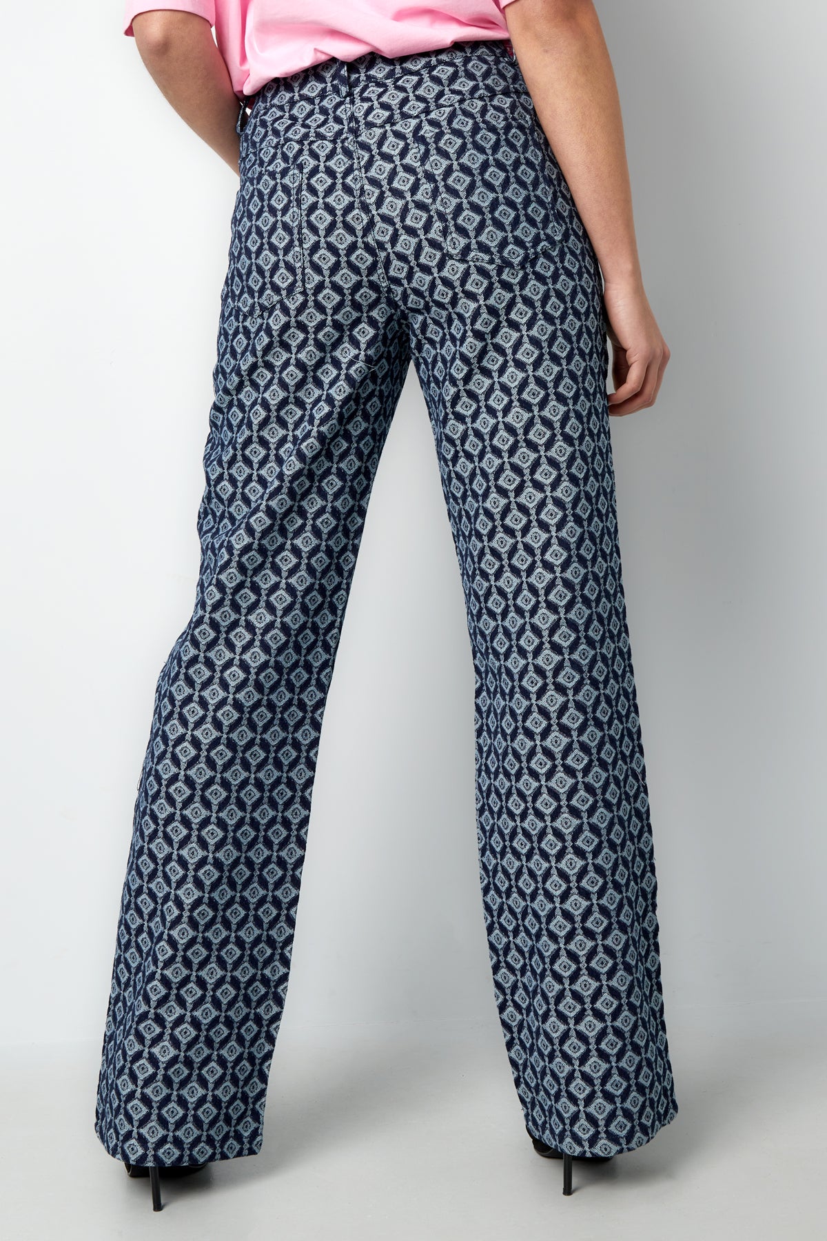 damen hose geometrisch | baumwolle | mehrfarbig