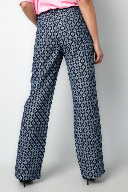 Damen Hose Geometrisch | Baumwolle | Mehrfarbig