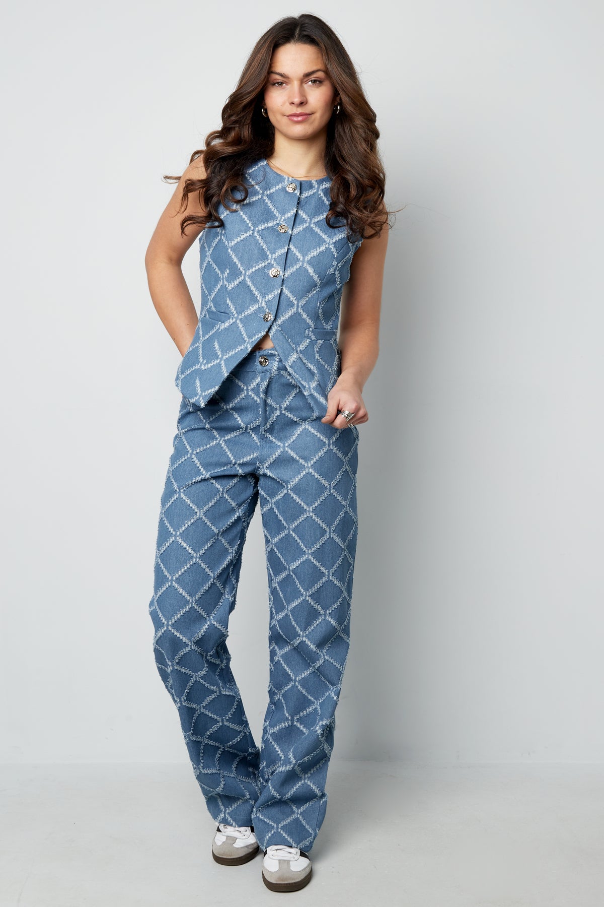 Damen Hose Karo Baumwolle | Baumwolle | Mehrfarbig