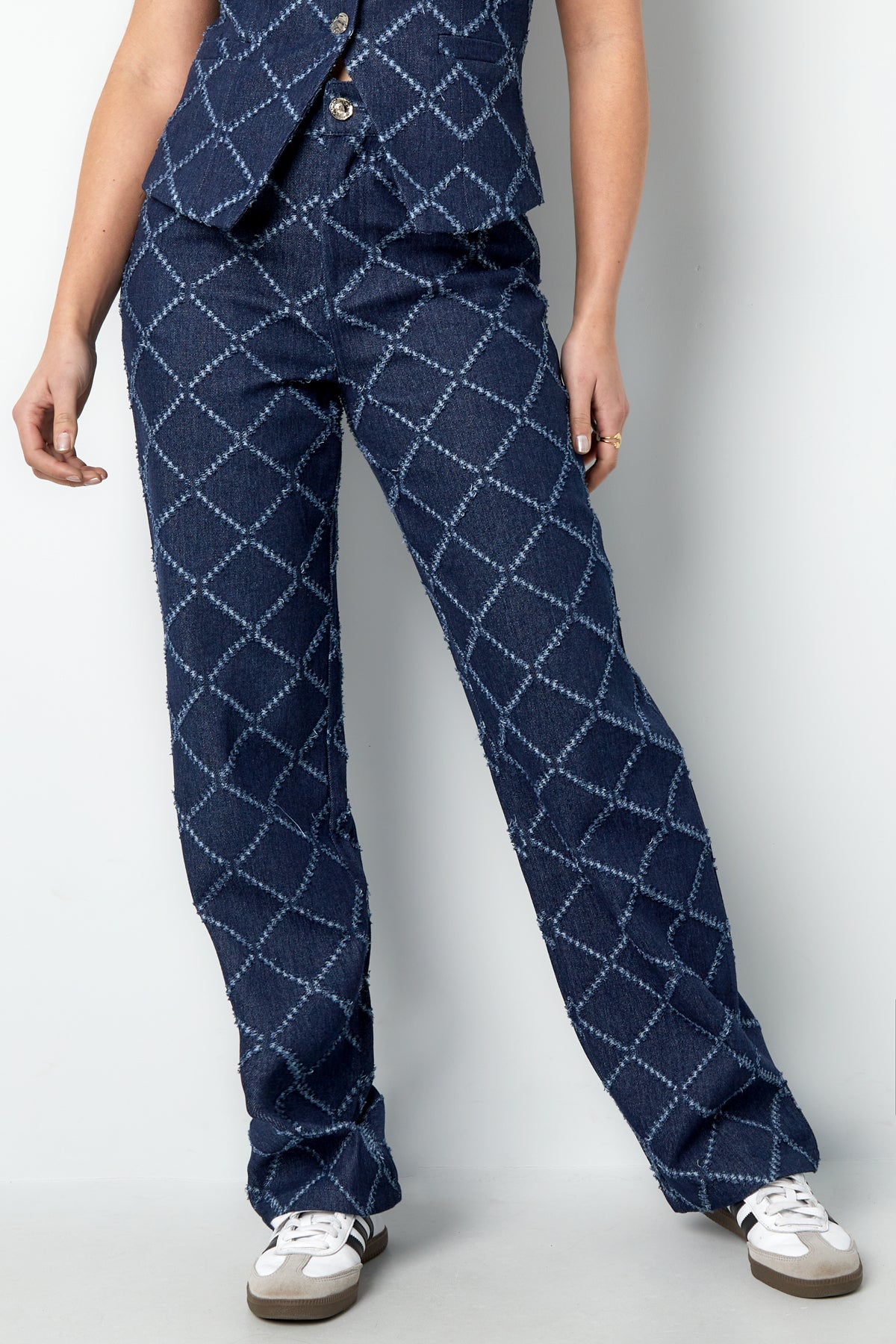 damen hose karo baumwolle | baumwolle | mehrfarbig