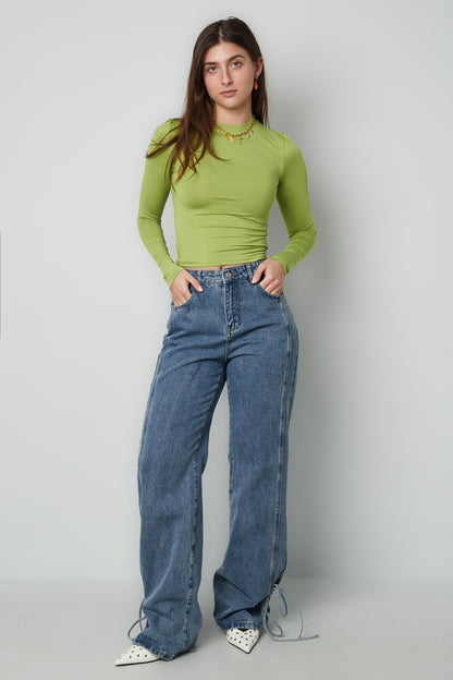 Damen Jeans Knotendetail | Baumwolle | Mehrfarbig