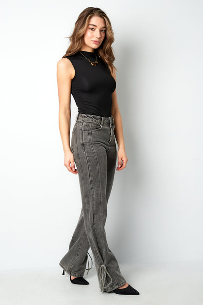 Damen Jeans Knotendetail | Baumwolle | Mehrfarbig