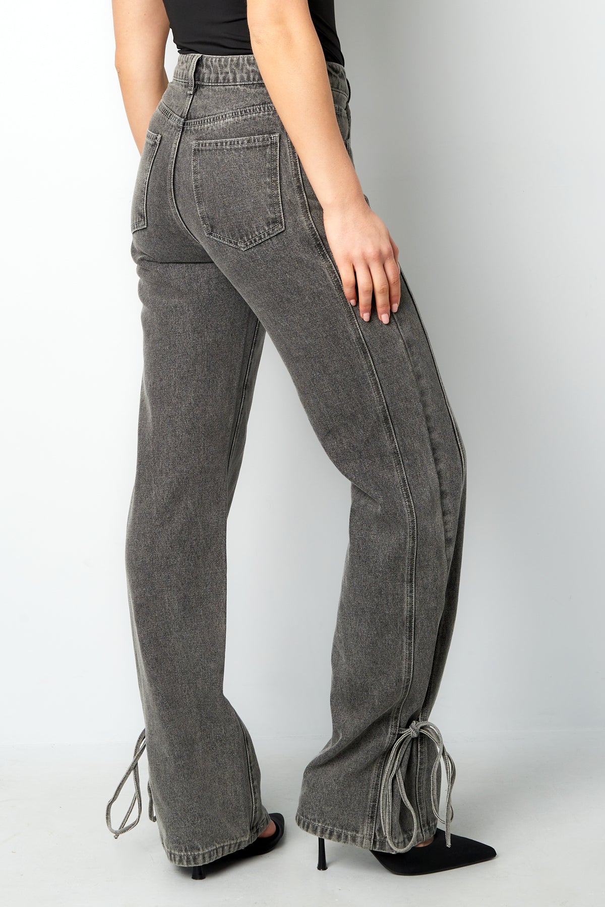 Damen Jeans Knotendetail | Baumwolle | Mehrfarbig