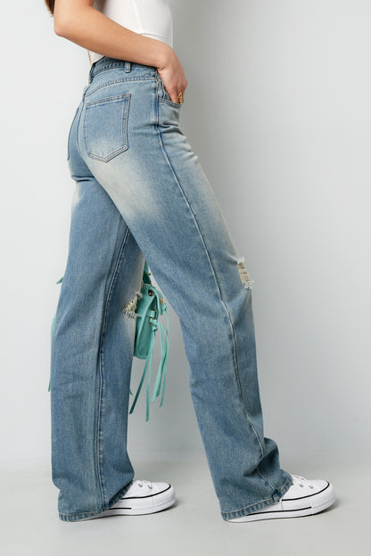Damen Jeans Ripped Indigo | Baumwolle | Blau