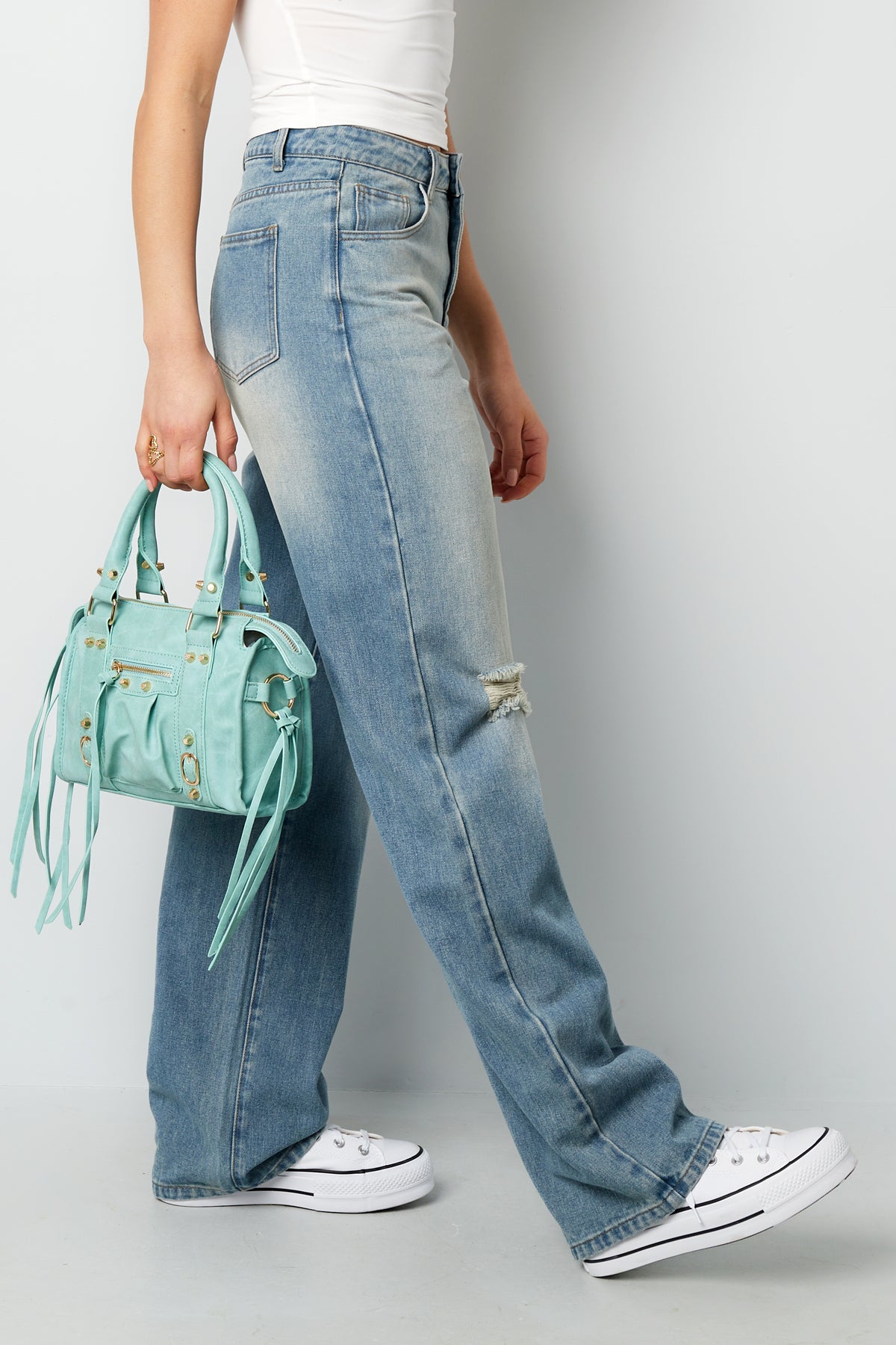 Damen Jeans Ripped Indigo | Baumwolle | Blau