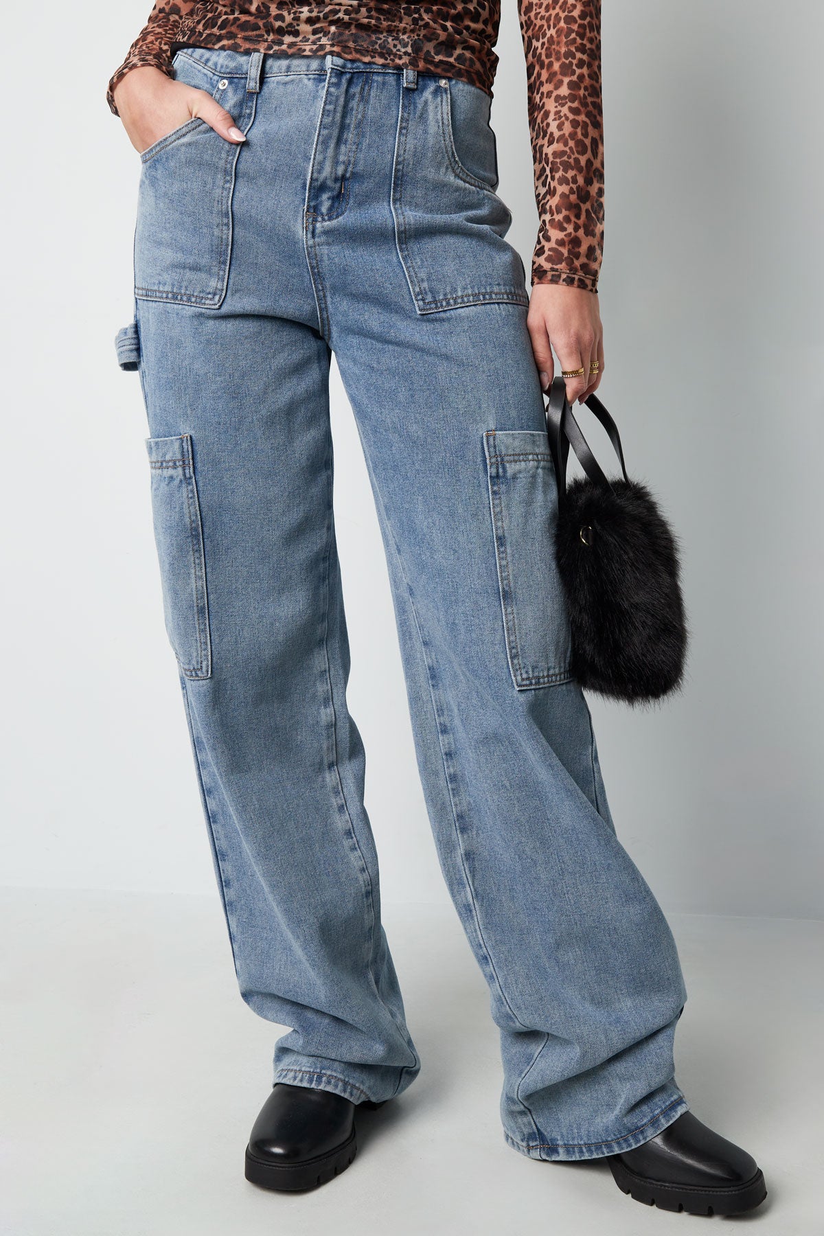 damen jeans medium indigo | baumwolle | blau